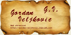 Gordan Veljković vizit kartica